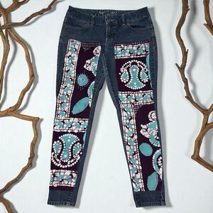 The Limited 917 Jeans Women’s 12 32x28 Reworked Patchwork Boho Festival Unique